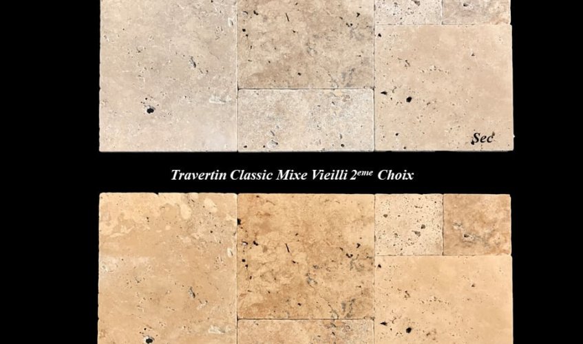 TRAVERTIN CLASSIC MIXE 2ND CHOIX